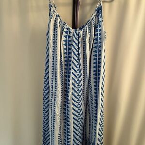 Velvet by Graham & Spencer Blue and White Striped Jumpsuit